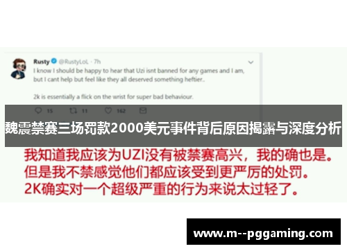 魏震禁赛三场罚款2000美元事件背后原因揭露与深度分析